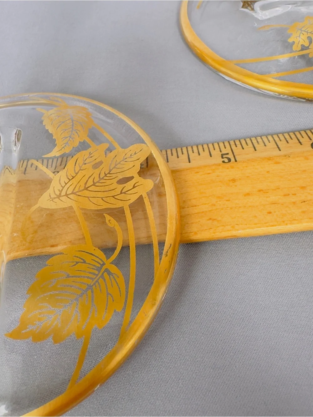Vintage Fosteria Baraque Taper Candle Holders 22K Overlay Cornucopia Glass Art